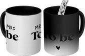 Magische Mok - Foto op Warmte Mokken - Koffiemok - Quotes - Spreuken - 'Mr & Mrs to be' - Trouwen - Magic Mok - Beker - 350 ML - Theemok - Mok met tekst