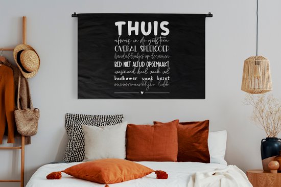 Tapisserie murale - Maison - Proverbes - Cœur - 150x100 cm - Tapisserie murale