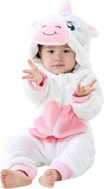 JAXY Baby Onesie - Baby Rompertjes - Baby Pyjama - Baby Pakje - Baby Verkleedkleding - Baby Kostuum - Baby Winterpak - Baby Romper - Baby Skipak - Baby Carnavalskleding - 18-24 Maanden - Eenhoorn Wit