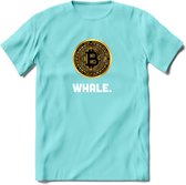 Bitcoin Whale - Crypto T-Shirt Kleding Cadeau | Dames / Heren / Unisex | Bitcoin / Ethereum shirt | Grappig Verjaardag kado | BTC Tshirt Met Print | - Licht Blauw - L