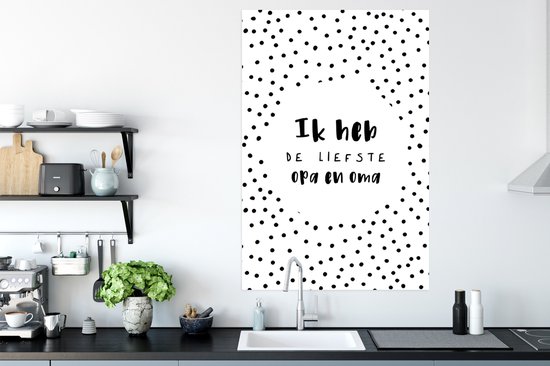 Affiche 'J'ai le grand-père et la grand-mère les plus adorables' - Proverbes - Citations - 80x120 cm