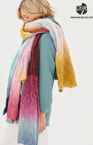 Lana Grossa Cool Wool Lace Hand Dyed Haakpakket Sjaal met Lace nr 810 en 813