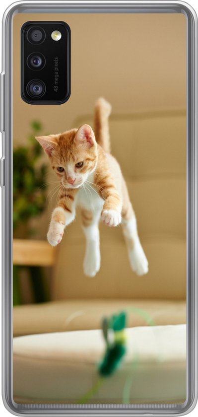 Coque Samsung Galaxy A41 - Chat - Printemps - Jouets - Coque de téléphone en Siliconen