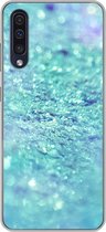Geschikt voor Samsung Galaxy A50 hoesje - Blauw - Licht - Abstract - Siliconen Telefoonhoesje