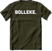 Bolleke - Valentijn T-Shirt | Grappig Valentijnsdag Cadeautje voor Hem en Haar | Dames - Heren - Unisex | Kleding Cadeau | - Leger Groen - XXL