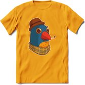 Opa papegaai T-Shirt Grappig | Dieren vogel Kleding Kado Heren / Dames | Animal Skateboard Cadeau shirt - Geel - XXL