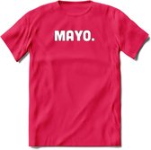 Mayo - Snack T-Shirt | Grappig Verjaardag Kleding Cadeau | Eten En Snoep Shirt | Dames - Heren - Unisex Tshirt | - Roze - M