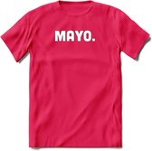 Mayo - Snack T-Shirt | Grappig Verjaardag Kleding Cadeau | Eten En Snoep Shirt | Dames - Heren - Unisex Tshirt | - Roze - XL