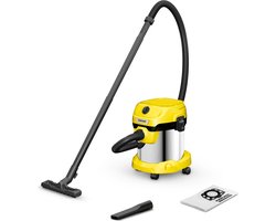 Kärcher WD 2 Plus S V-15/4/18 nat- en droogzuiger - 1000W - RVS vuilreservoir 15L - stroomkabel 4m