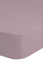 hoeslaken 140x200cm katoen (strijkvrij) (30cm hoeken) soft roze