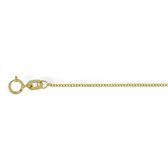 Gouden Gourmette Ketting 1 mm 45 cm 14 karaats