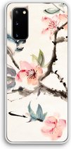 CaseCompany® - Galaxy S20 hoesje - Japanse bloemen - Soft Case / Cover - Bescherming aan alle Kanten - Zijkanten Transparant - Bescherming Over de Schermrand - Back Cover