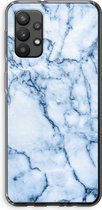 Case Company® - Galaxy A32 4G hoesje - Blauw marmer - Soft Case / Cover - Bescherming aan alle Kanten - Zijkanten Transparant - Bescherming Over de Schermrand - Back Cover