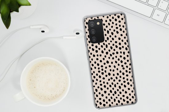 Coque Samsung Galaxy A33 5G - Pois - Zwart - Beige - Siliconen