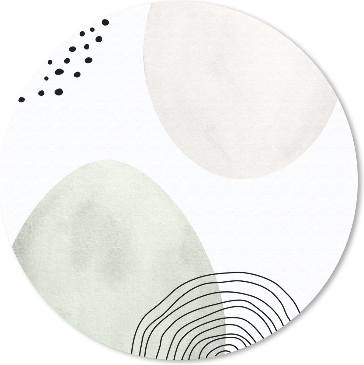 Muismat rond 50x50 cm - Mousepad Paaseieren - Waterverf - Abstract - Ronde muismatten