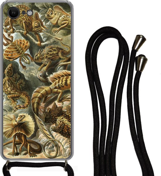 Coque avec cordon iPhone SE 2020 - Lacertilia - Old Masters - Art - Siliconen - Crossbody - Backcover with Cord - Phone case with cord - Case with rope