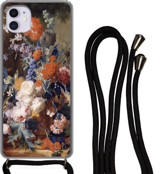 Telefoonkoord - Telefoonketting - Hoesje met koord iPhone 12 - Stilleven  met bloemen -... | bol.com