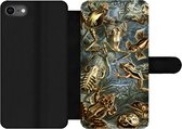 Bookcase Geschikt voor iPhone SE 2020 telefoonhoesje - Batrachia - Haeckel - Oude meesters - Met vakjes - Wallet case met magneetsluiting
