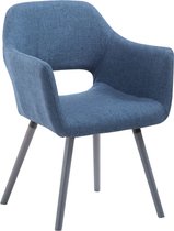 CLP Auckland Eetkamerstoel - Stof grijs blauw