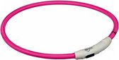Halsband lichtgevend USB roze (7 MMX65 CM)- Trixie