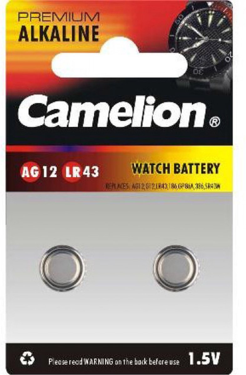 Batterij Camelion V12GA - LR43 (2-stuks)