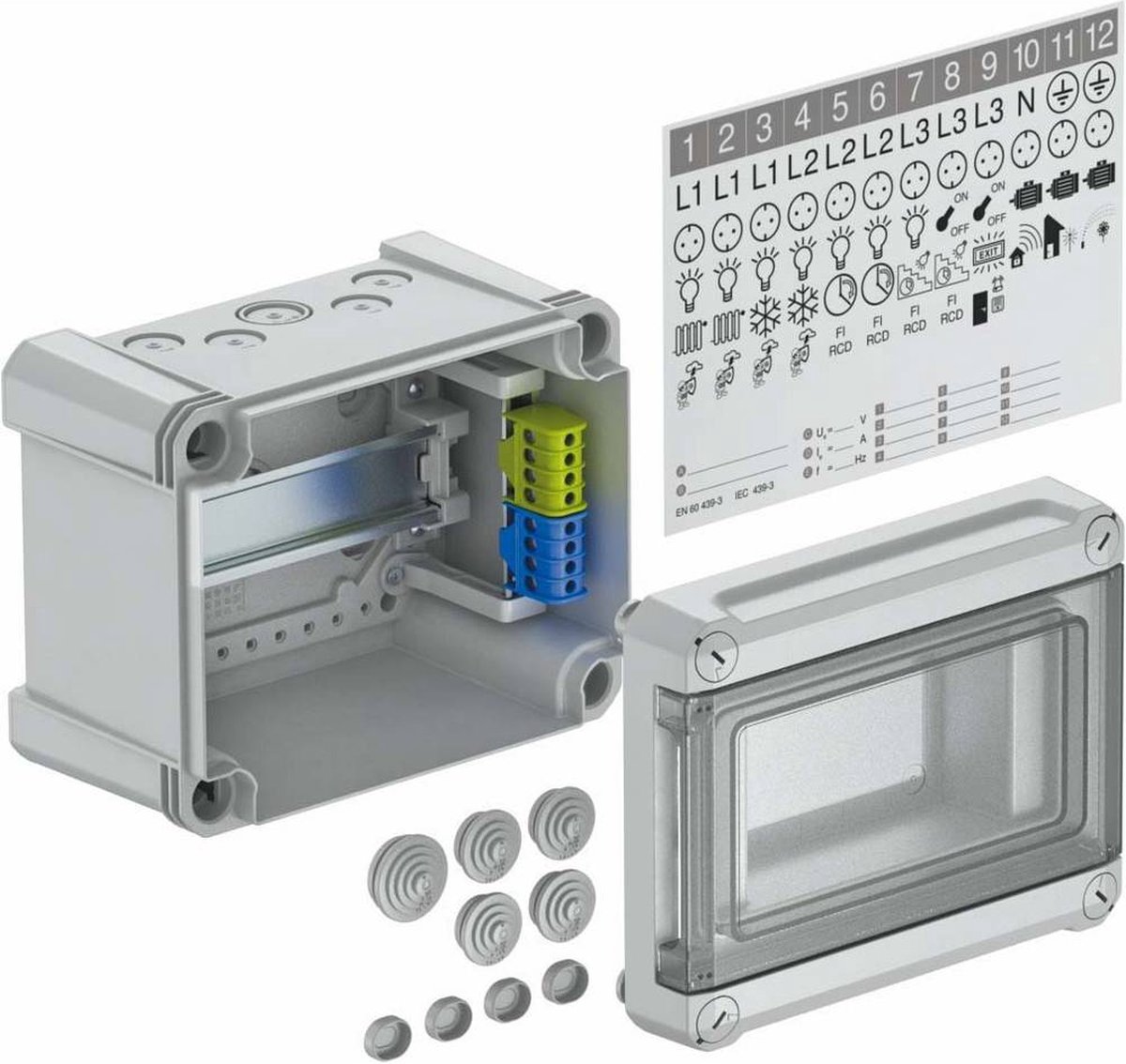 OBO Bettermann DB-1B3 D3S2K / Deskbox compleet met montagebeugel OBO Bettermann DB-1B3 D3S2K / Deskbox compleet met montagebeugel