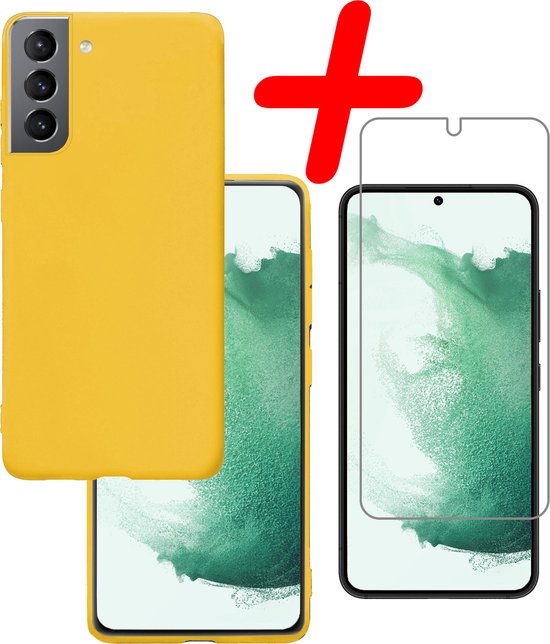 Coque Samsung Galaxy S22 Plus Siliconen Avec Protège-écran - Coque Samsung Galaxy S22 Plus Avec Protège-écran Jaune - Coque Samsung Galaxy S22 Plus - Jaune