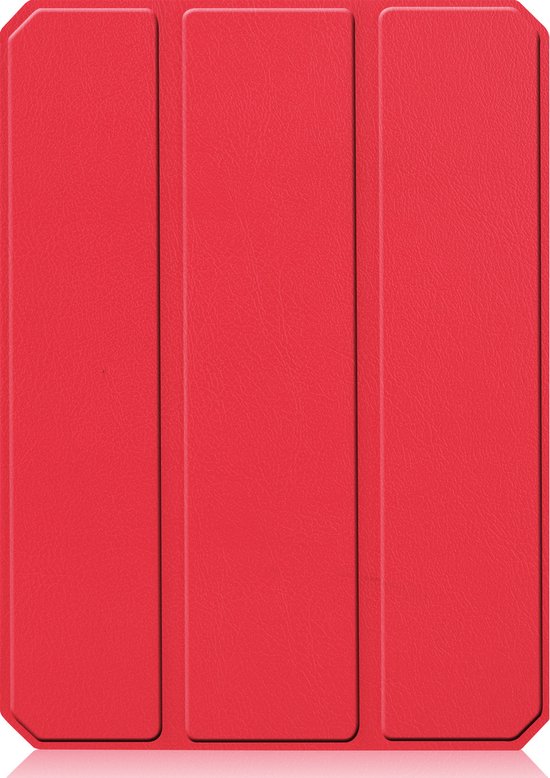 Hoesje - Geschikt voor Apple iPad Mini 6 (2021) - 8.3 inch - 6e Generatie - Met Screenprotector - Trifold Bookcase Hoes - Hard Cover Case - Met Uitsparing Geschikt voor Apple Pencil - Hardcover Book - Tablethoes - Rood