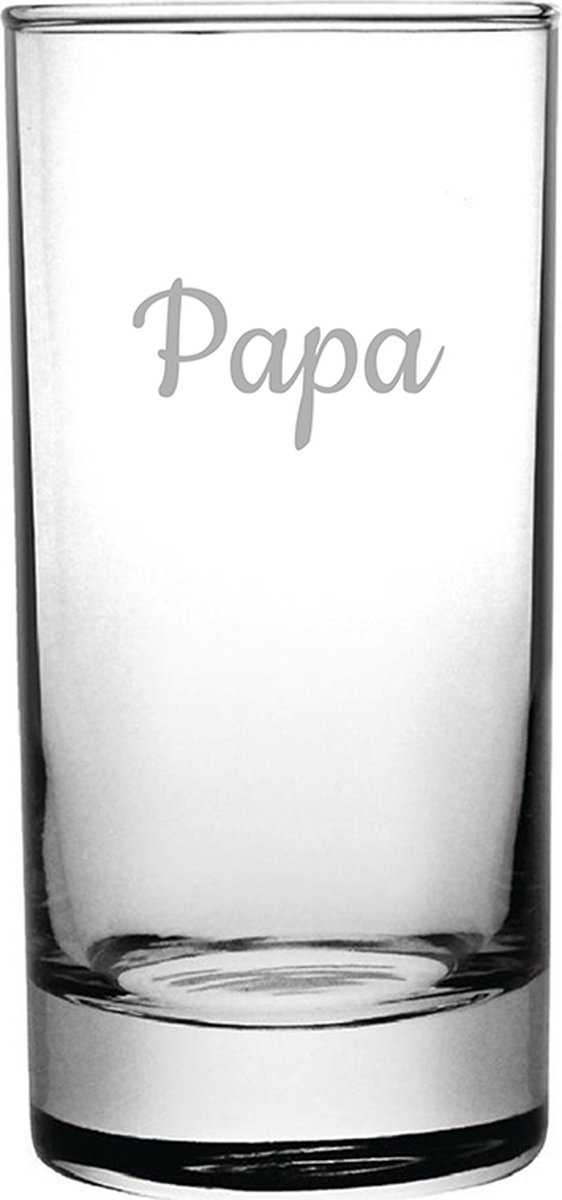 Gegraveerde longdrinkglas 28,5cl Papa