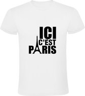 Ici C'est Paris | Heren T-shirt | Wit | This is | Dit is Parijs | Le France | France | Frankrijk | Eiffeltoren | Eiffel Tower | Monument