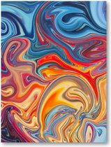 Kleurrijk marmerpatroon - 30x40 Canvas Staand - Minimalist