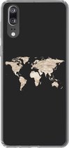 Coque Huawei P20 - Wereldkaart - Foin - Marron - Coque de Téléphone en Siliconen