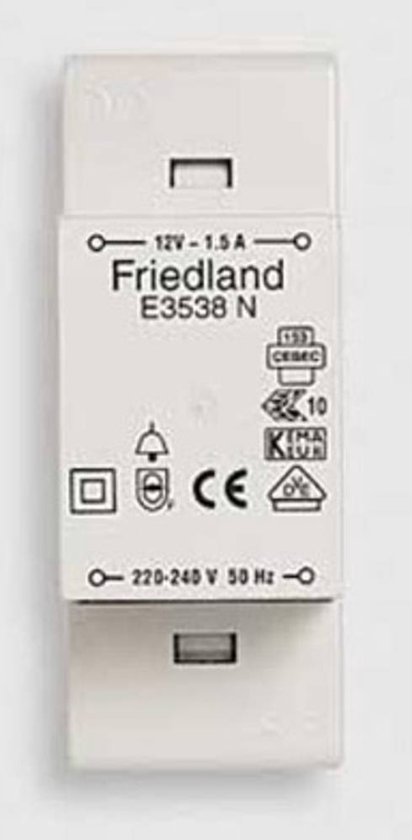 Hager ST303 Beltransformator 8V 12V 1A - Betrouwbare Voeding Voor Belinstallaties
