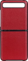 Samsung Galaxy Z Flip Hoesje - Mobigear - Excellent Serie - Kunstlederen Backcover - Rood - Hoesje Geschikt Voor Samsung Galaxy Z Flip