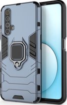 Realme X50 Hoesje - Mobigear - Armor Ring Serie - Hard Kunststof Backcover - Blauw - Hoesje Geschikt Voor Realme X50