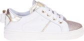 Beberlis Wit-Gouden Sneaker