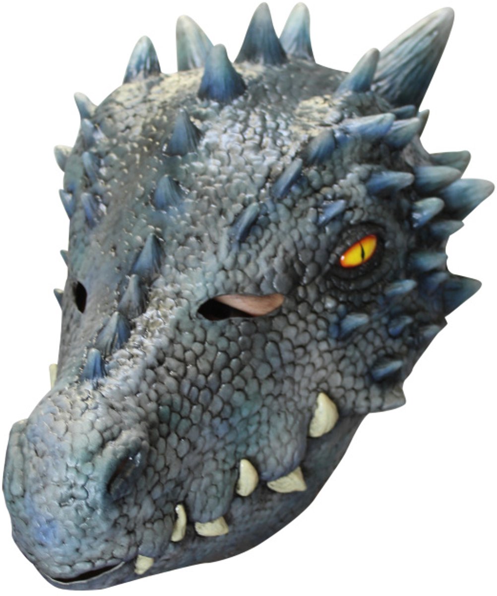 Ghoulish Hoofdmasker Winterdraak Latex Grijs/blauw One-size
