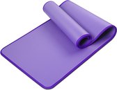 Yogamat met antislip laag - Extra dik :1 cm - Paars - Fitnessmatje - Sportmat - Thuisfitness