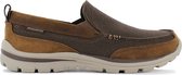 Skechers Relaxed Fit - Superior Milford - Heren Loafer Slip-On Sneakers Sport Casual Schoenen Bruin 64365-BRN - Maat EU 39.5 US 7