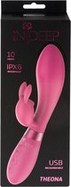 Oplaadbare USB Vibrator - Clitoris Stimulator - 100% Silicone - 2 motoren - 10 standen - Waterdicht (IPX6) - Indeep - Theona - Magenta