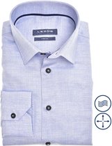 Ledub modern fit overhemd - lichtblauw - Strijkvriendelijk - Boordmaat: 47