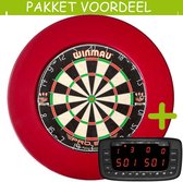 Chalkie Plus + Winmau Pro SFB + Rubberen Surround (Rood)