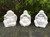 3 x Boeddha vol steen: horen, zien & zwijgen !!