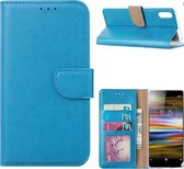 LuxeBass Hoesje geschikt voor Sony Xperia L3 - Bookcase Turquoise - portemonnee hoesje - bookcase - boekhoesje - book case - boek hoesje