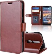 LuxeBass Hoesje geschikt voor Nokia 4.2 - Bookcase Bruin - portemonnee hoesje - telefoonhoes - gsm hoes - telefoonhoesjes