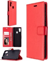 LuxeBass Hoesje geschikt voor Samsung Galaxy A11 hoesje bookcase - Rood - telefoonhoes - gsm hoes - telefoonhoesjes