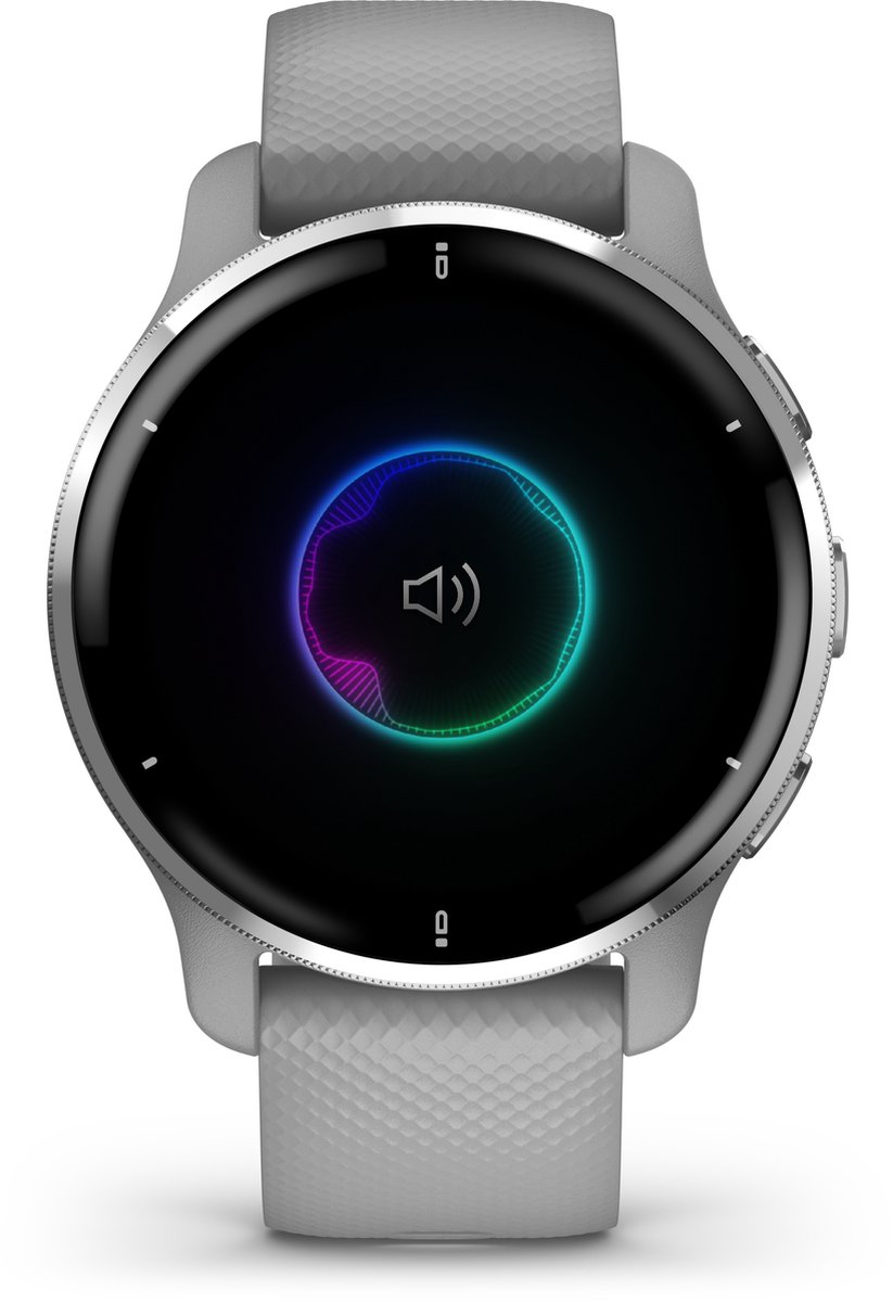 Garmin Venu 2 Plus Health Smartwatch - Amoled touchscreen - spraakbesturing - Powder Gray