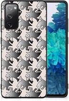 Telefoonhoesje Geschikt voor Samsung Galaxy S20 FE Hoesje maken met Zwarte rand Salamander Grey
