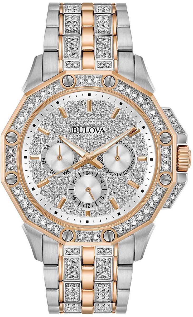 Bulova Crystal Octava 98C133 Horloge - Staal - Multi - Ø 41 mm