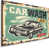 Schilderij - Carwash, Reclamebord, 5 maten, Premium Print